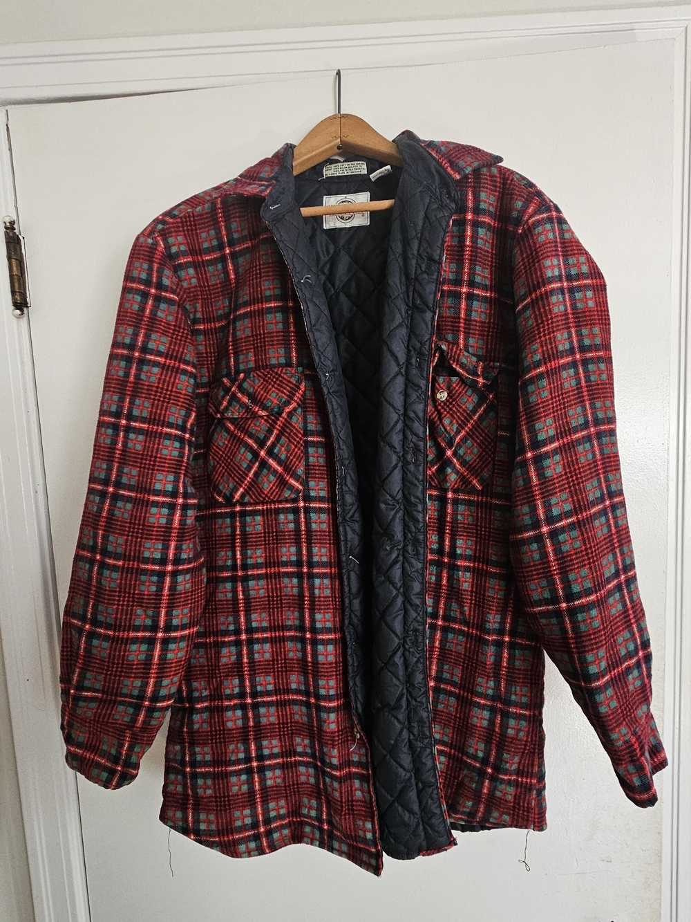 Vintage 80s Northwest Territory Quilted Lined Flannel Jacket Lumberjack